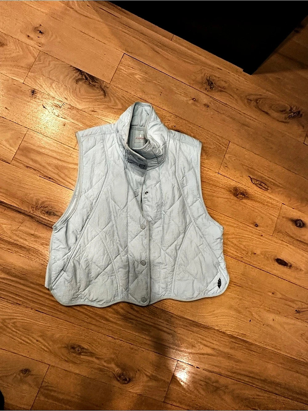 Free People Movement Quilted Vest in Blue Size Small